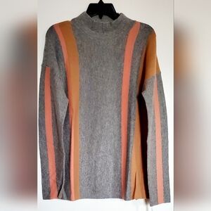 BELFORD Women's Gray, Pink and Orange Women's Cashmere Sweater